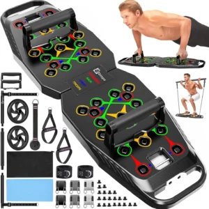 25-in-1 Foldable Push Up Board & Pilates Bar