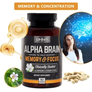 Alpha Brain - Premium Nootropic Brain Supplement - 90 Capsules